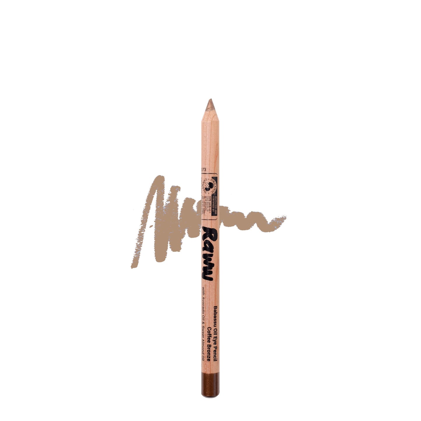 Babassu Oil Eye Pencil (Coffee Bronze) | RAWW Cosmetics | Product + Swatch