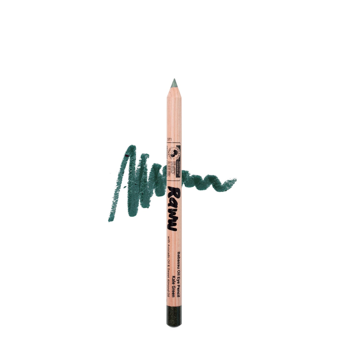 Babassu Oil Eye Pencil (Kale Green) | RAWW Cosmetics | Product + Swatch