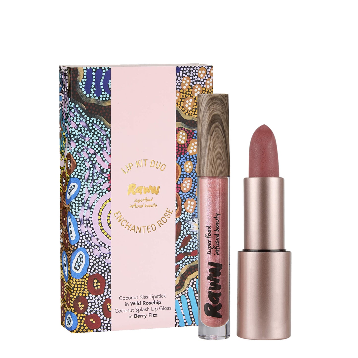 Lip Kit Duo (Enchanted Rose) | RAWW Cosmetics | 01