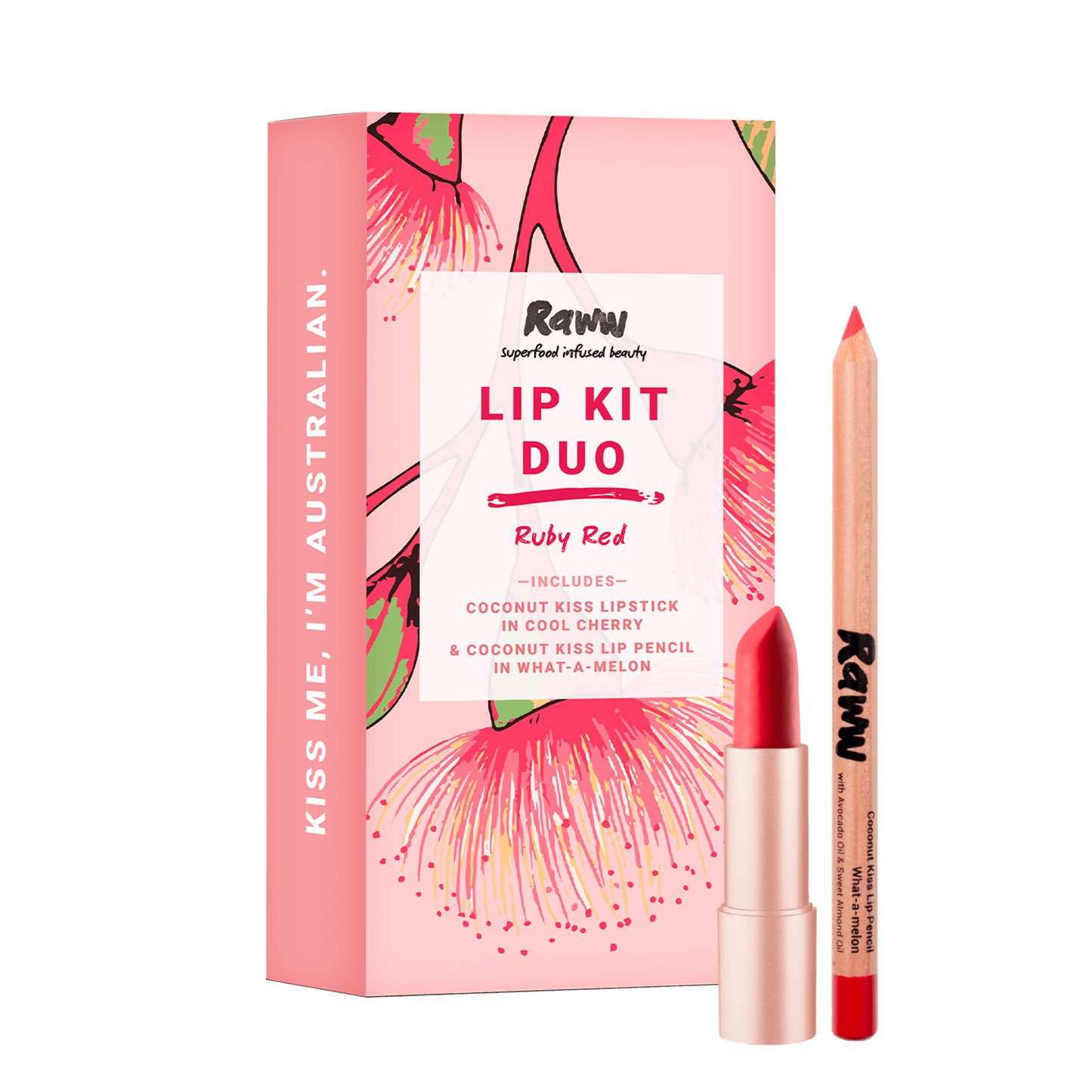 Lip Kit Duo (Ruby Red) | RAWW Cosmetics | 01