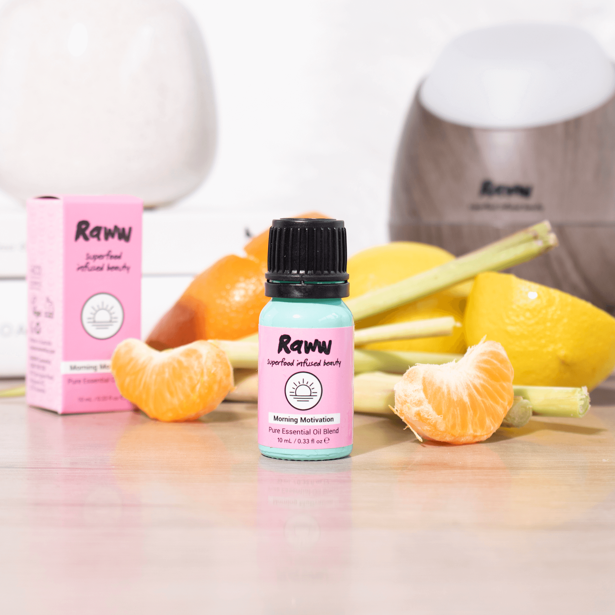 Morning Motivation Essential Oil Blend | RAWW Cosmetics | Lifestyle 01