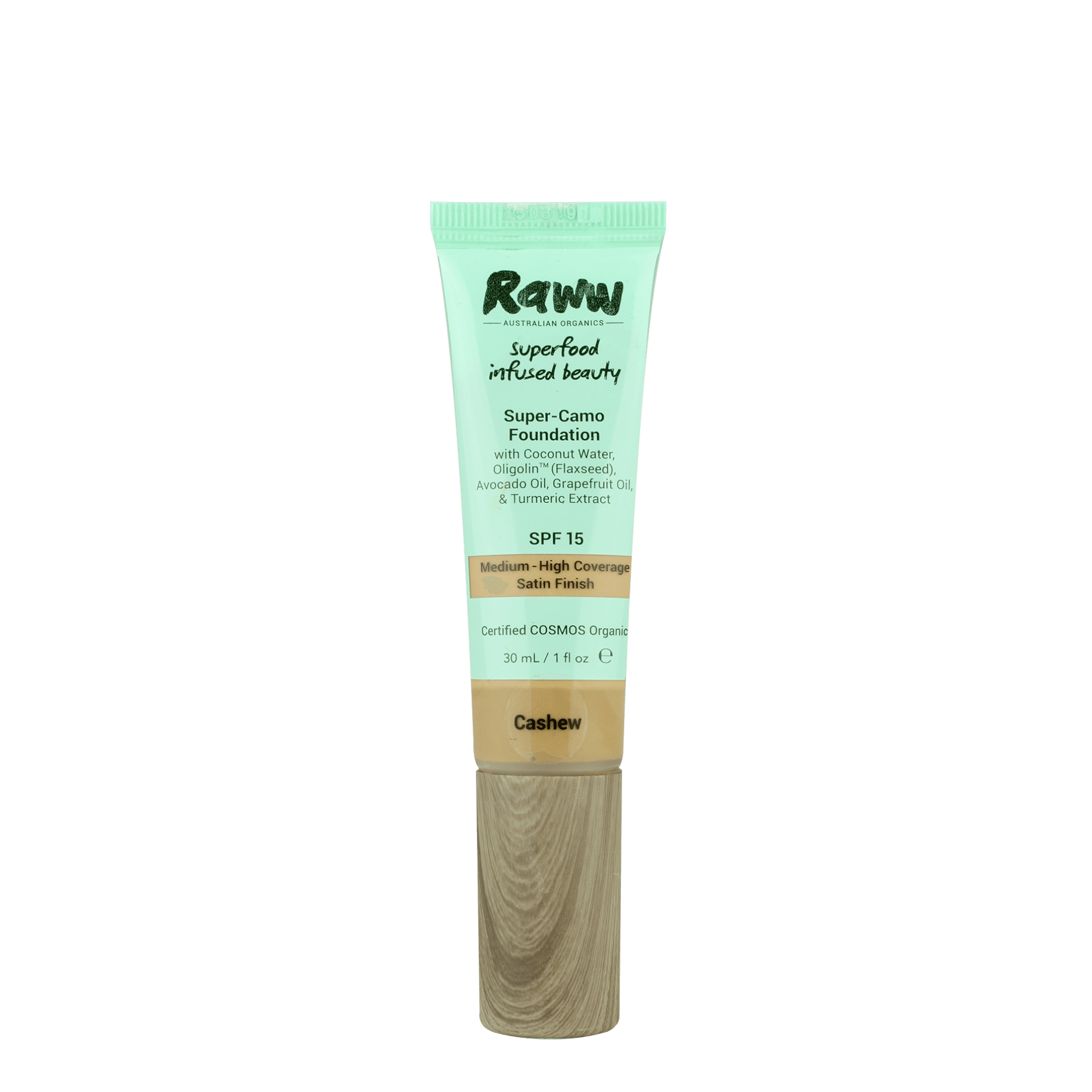 Super-Camo Foundation SPF15 (Cashew) | RAWW Cosmetics | 01