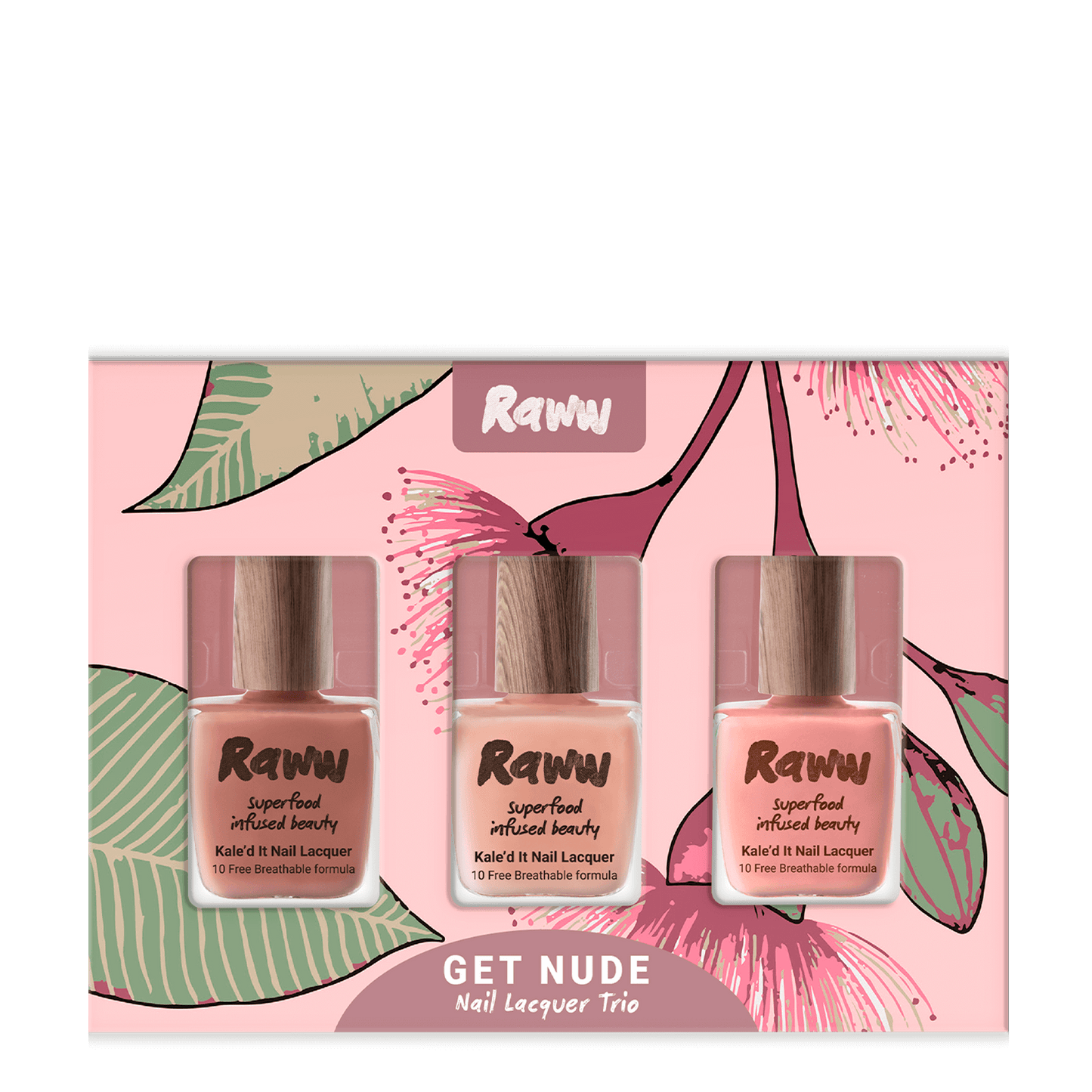 Nail Lacquer Trio Pack (Get Nude) | RAWW Cosmetics | 01