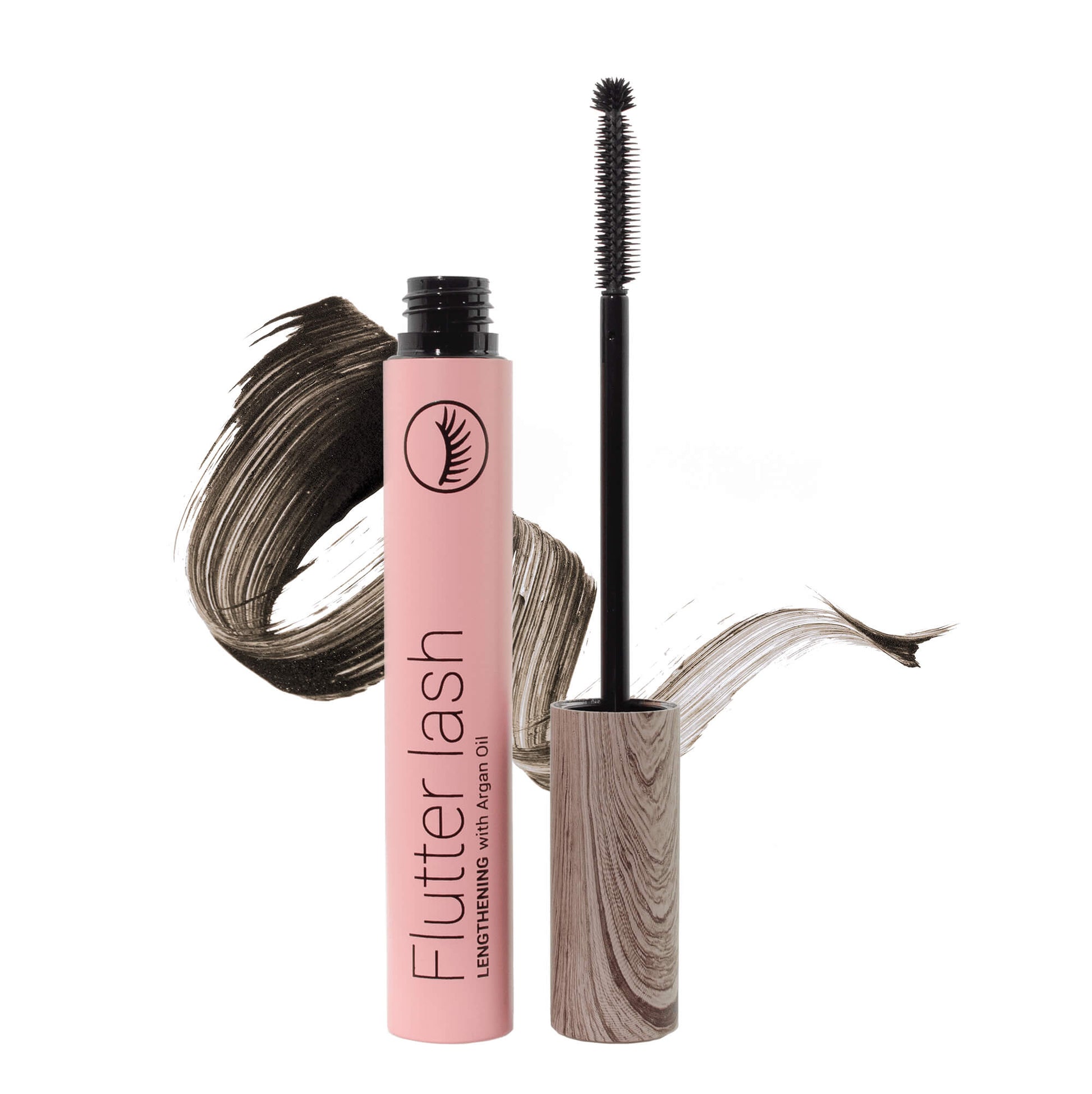 Flutter Lash Lengthening Mascara (Cocoa) | RAWW Cosmetics | Product + Swatch