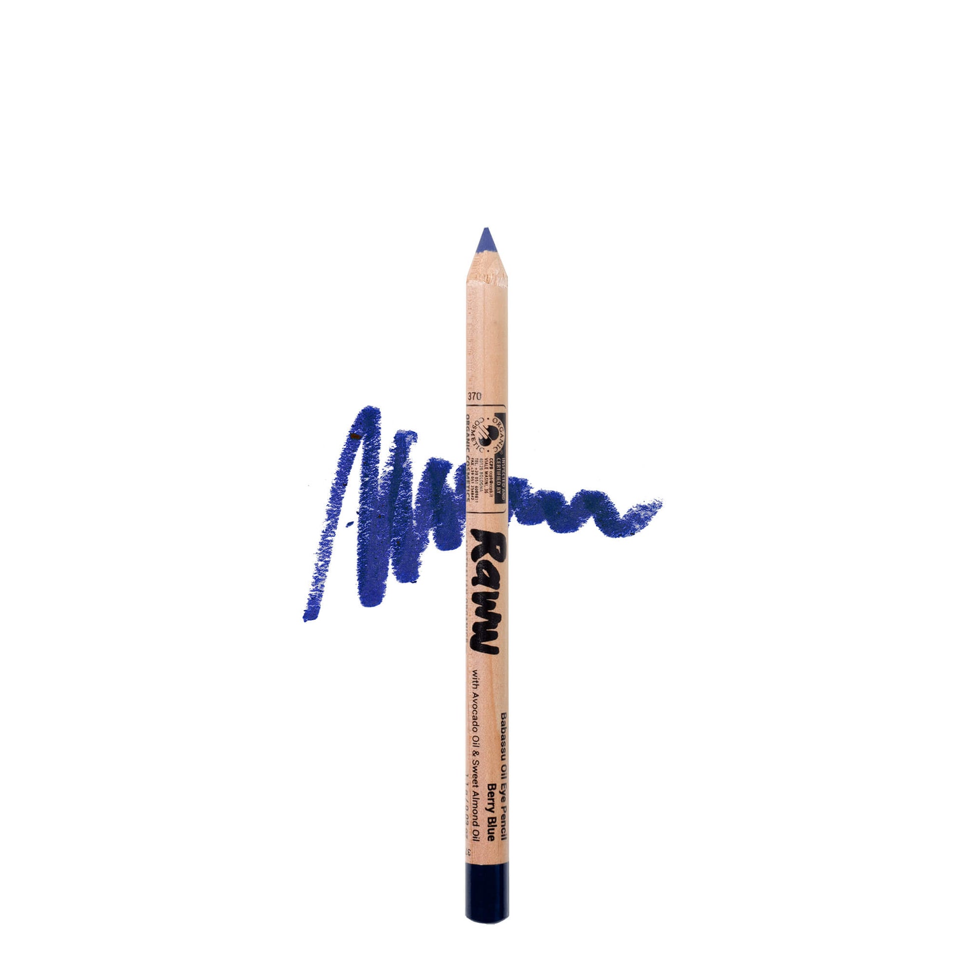 Babassu Oil Eye Pencil (Berry Blue) | RAWW Cosmetics | Product + Swatch