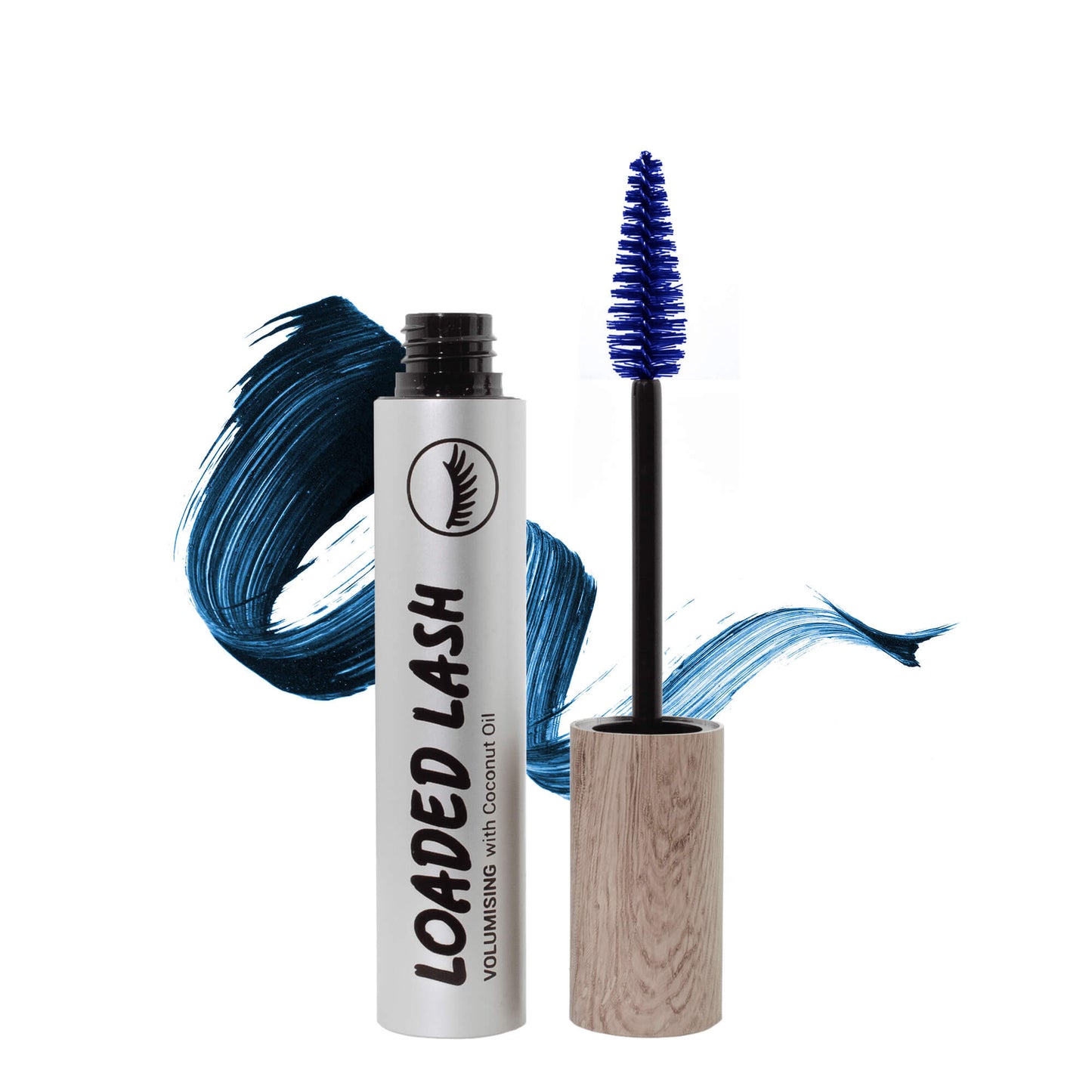 Loaded Lash Volume Mascara (Blueberry Pop) | RAWW Cosmetics | Product + Swatch