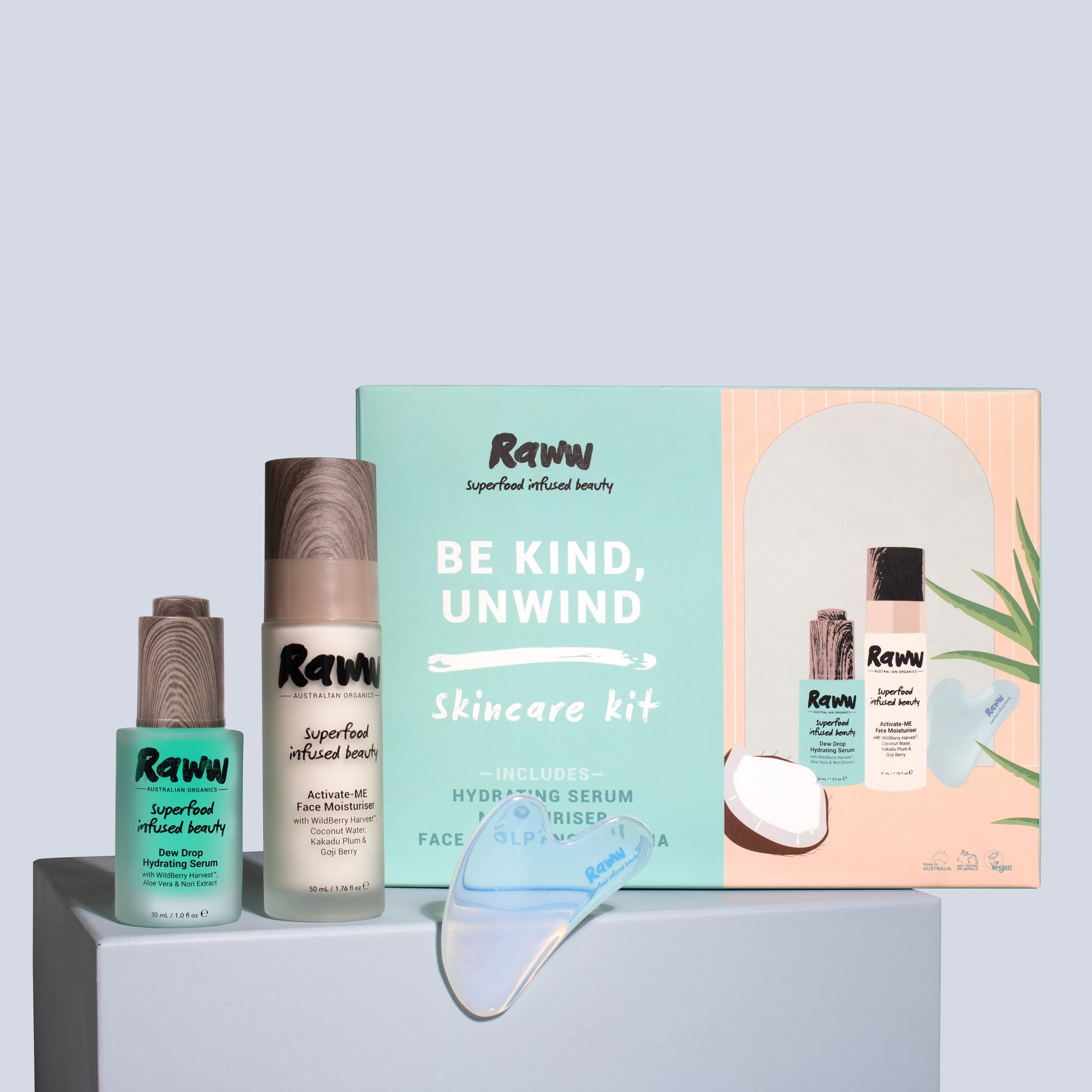 Be Kind, Unwind Skincare Kit | RAWW Cosmetics | Lifestyle 02